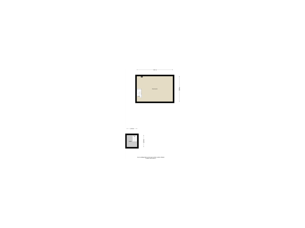 View floorplan of Souterrain of Dorpsstraat 1