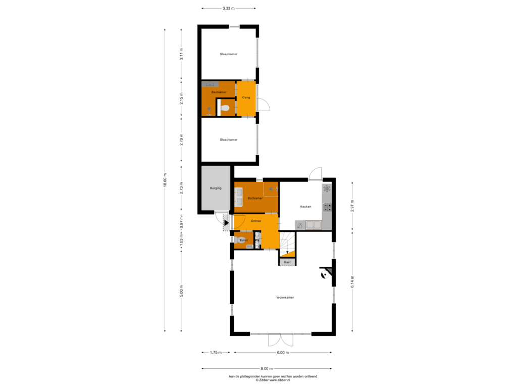 Bekijk plattegrond van Begane grond van Klaprooswei 1