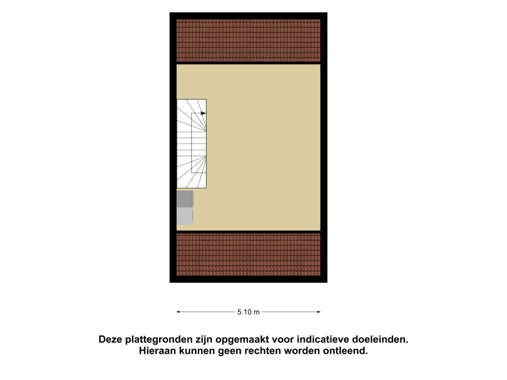 Bekijk plattegrond van 2e verdieping van Hofwoning tweekapper Windroos (Bouwnr. 55)