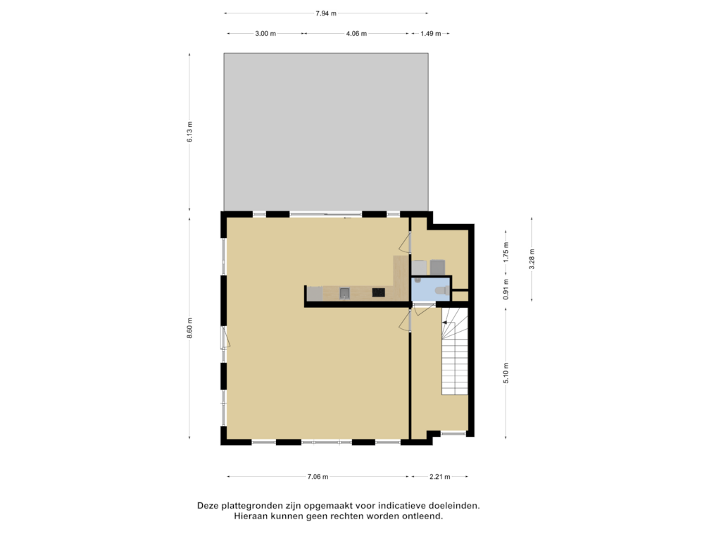 Bekijk plattegrond van 1e verdieping van Hofwoning Maisonette Windroos (Bouwnr. 33)