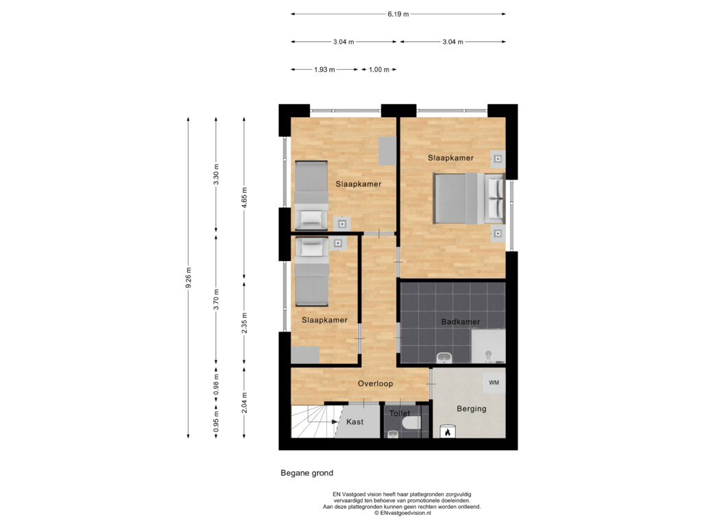 Bekijk plattegrond van Begane grond van Westknollendam 77-U