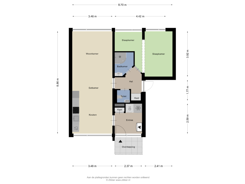 View floorplan of Begane Grond of Haagjesweg 130