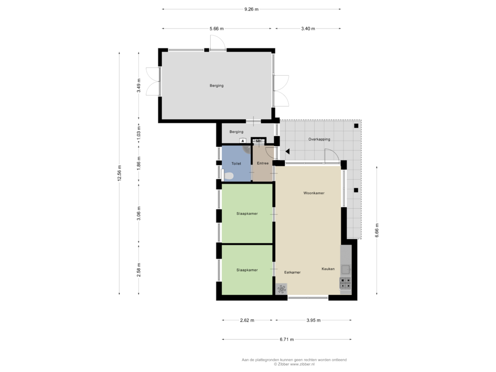 View floorplan of Begane Grond of Houtvester Jansenweg 2-53