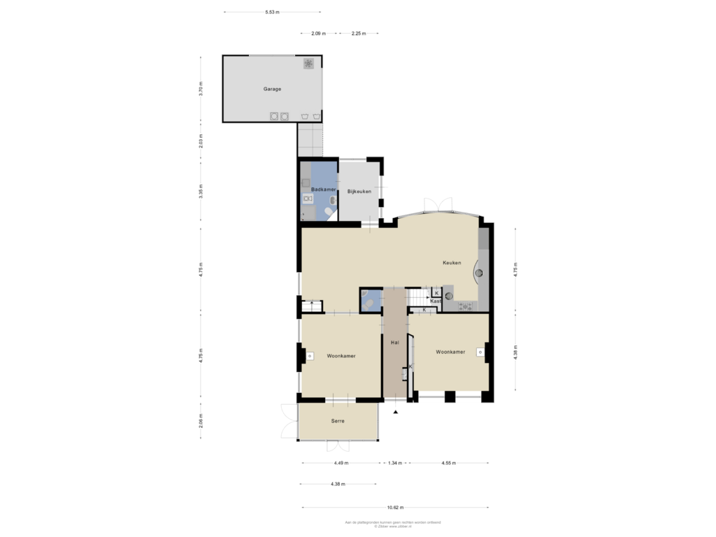 Bekijk plattegrond van Begane grond van Oosteinde 32