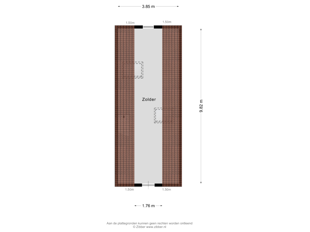 Bekijk plattegrond van Zolder Garage van Oosteinde 32