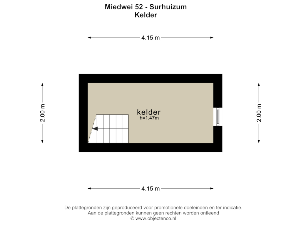 View floorplan of KELDER of Miedwei 52