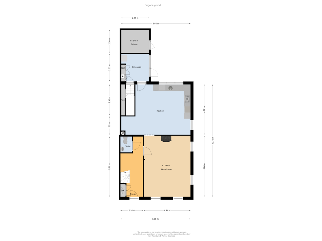 Bekijk plattegrond van Begane grond van Ambachtstraat 14-14A