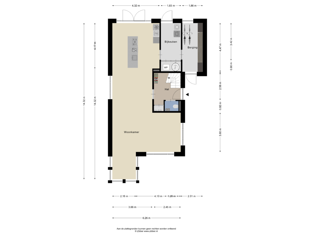 Bekijk plattegrond van Begane grond van Bouwnummer 010 (Haarweg 8-A)