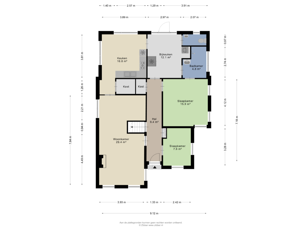 Bekijk plattegrond van Begane grond van Hoofdstraat 99