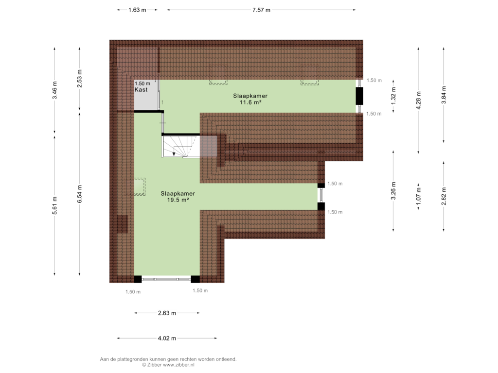 Bekijk plattegrond van Eerste verdieping van Hoofdstraat 99