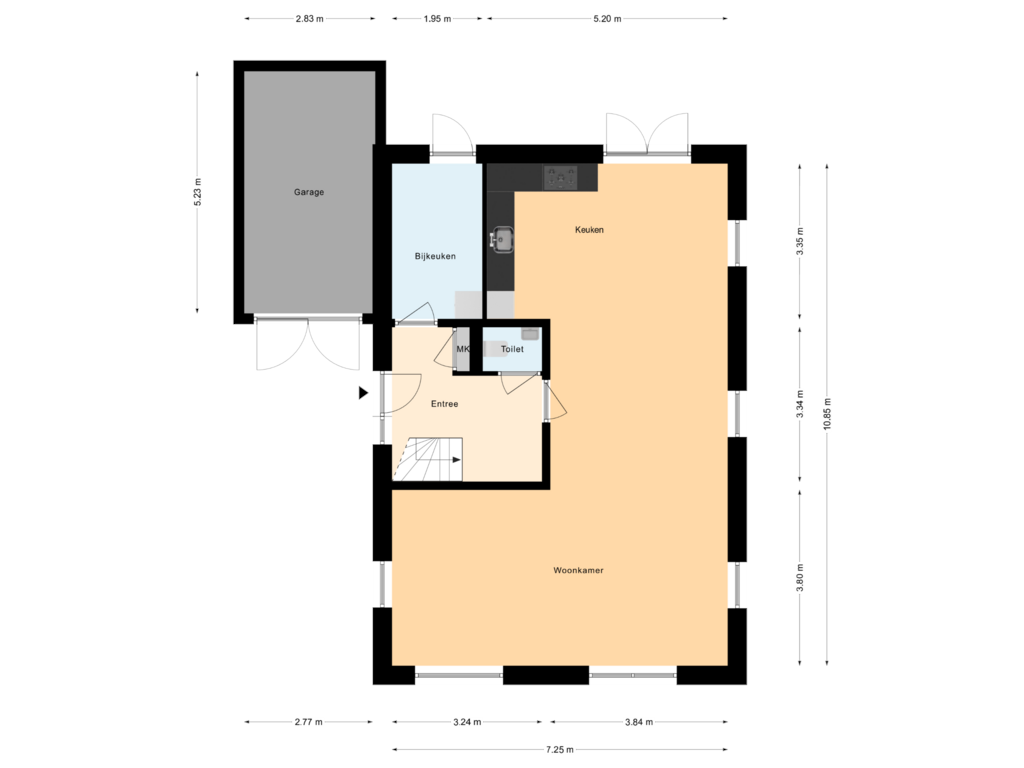 Bekijk plattegrond van Begane Grond van Trechterbeker (Bouwnr. 11)