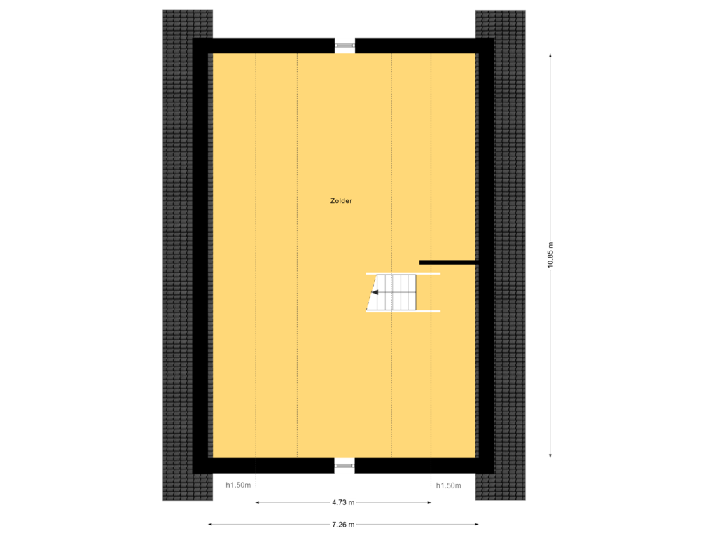 View floorplan of 2e Verdieping of Den Ekel (Bouwnr. 20)