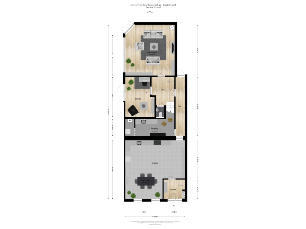 Bekijk plattegrond van BEGANE GROND van Doctor van Beurdenstraat 49