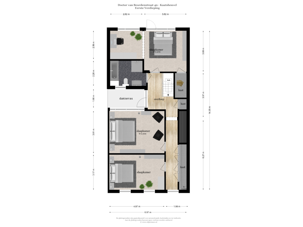 Bekijk plattegrond van EERSTE VERDIEPING van Doctor van Beurdenstraat 49