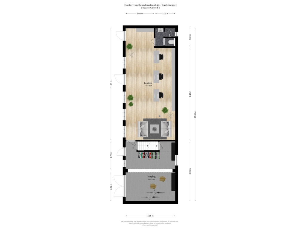 Bekijk plattegrond van BEGANE GROND 2 van Doctor van Beurdenstraat 49