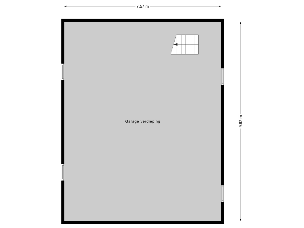 Bekijk plattegrond van Garage verdieping van Vogelenzangseweg 21