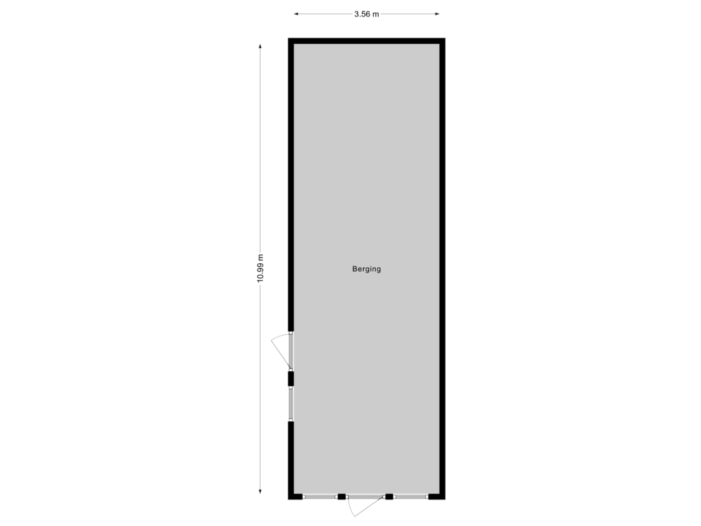 Bekijk plattegrond van Berging van Vogelenzangseweg 21