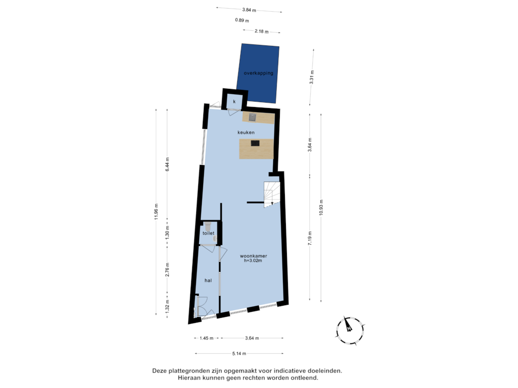 Bekijk plattegrond van Begane grond van Middendam 3