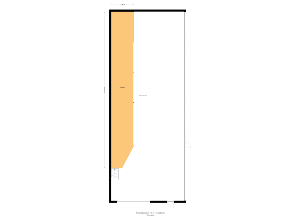 Bekijk plattegrond van Garage vliering van Spinozalaan 18-A