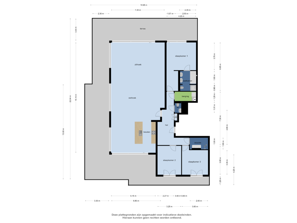 View floorplan of Appartement of Vlamingpolderweg 3-C101