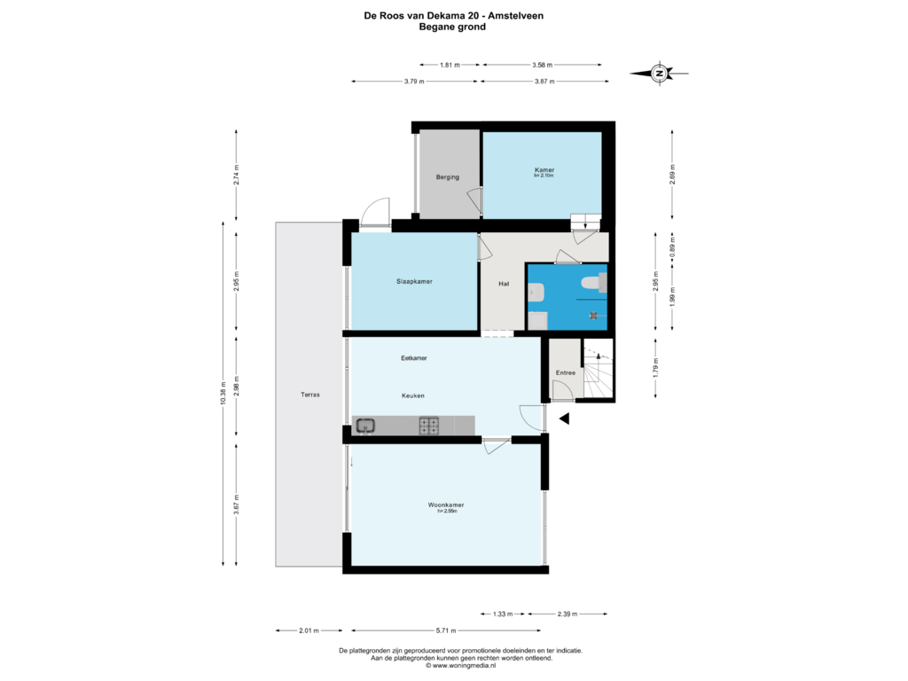 Bekijk plattegrond van Begane grond van De Roos van Dekama 20