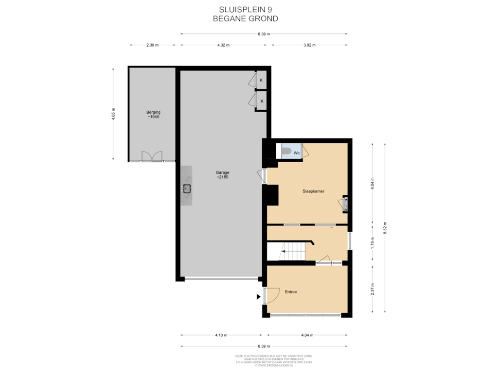 View floorplan of Begane grond of Sluisplein 9