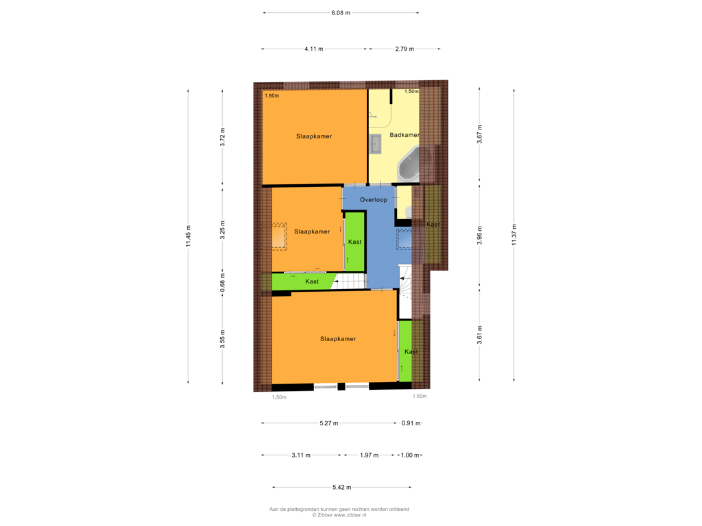 Bekijk plattegrond van Eerste verdieping van Hoogstraat 36