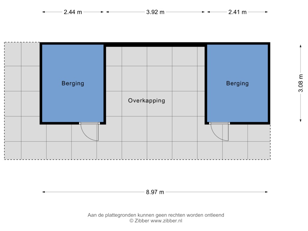 Bekijk plattegrond van Berging van Hoogstraat 36