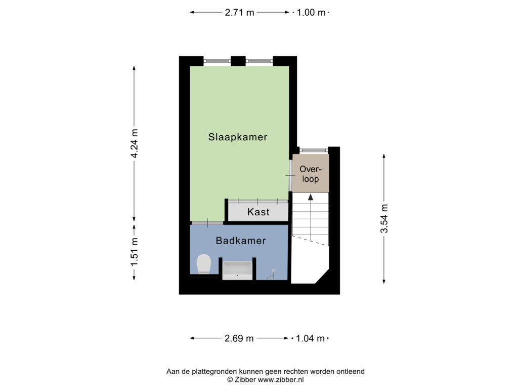 View floorplan of Eerste verdieping of De Eco Punt 10-BD