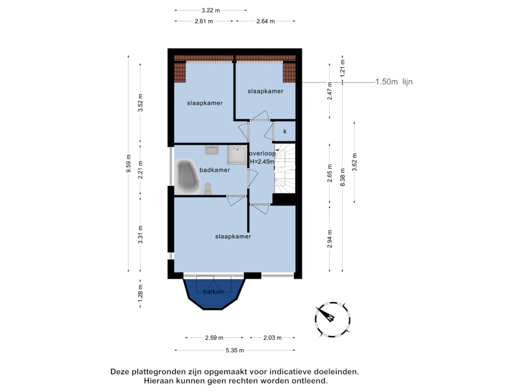 Bekijk plattegrond van 1e verdieping van Matissehof 7