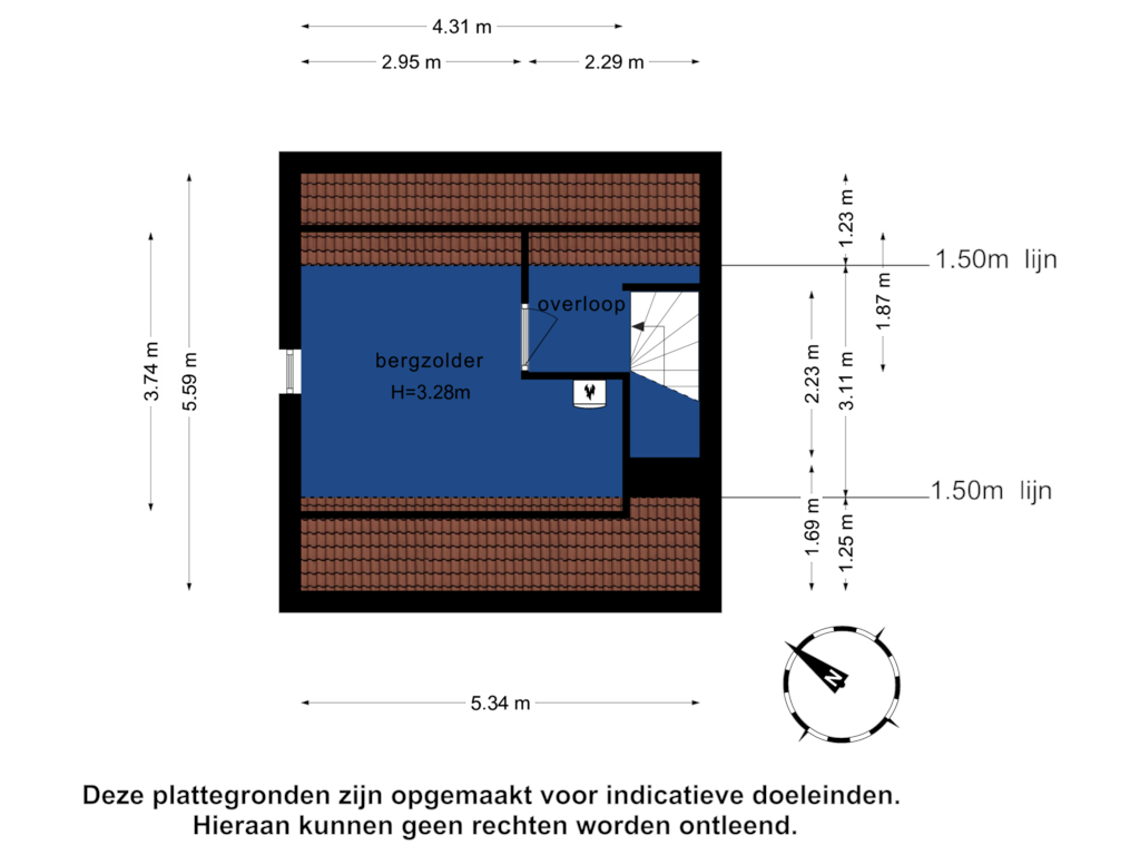 Bekijk plattegrond van Zolder van Matissehof 7