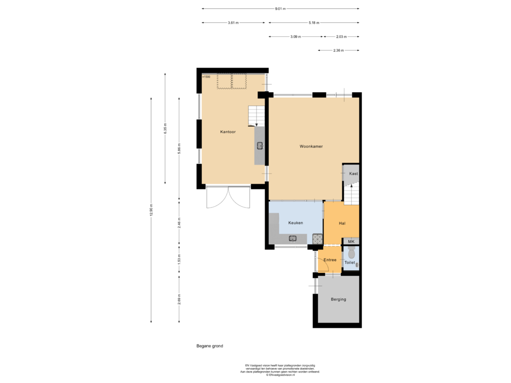 Bekijk plattegrond van Begane grond van Mijehof 16