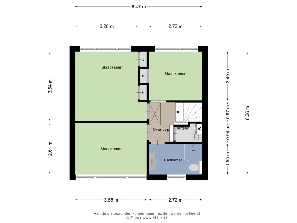 Bekijk plattegrond van Eerste Verdieping van Langeweg 52