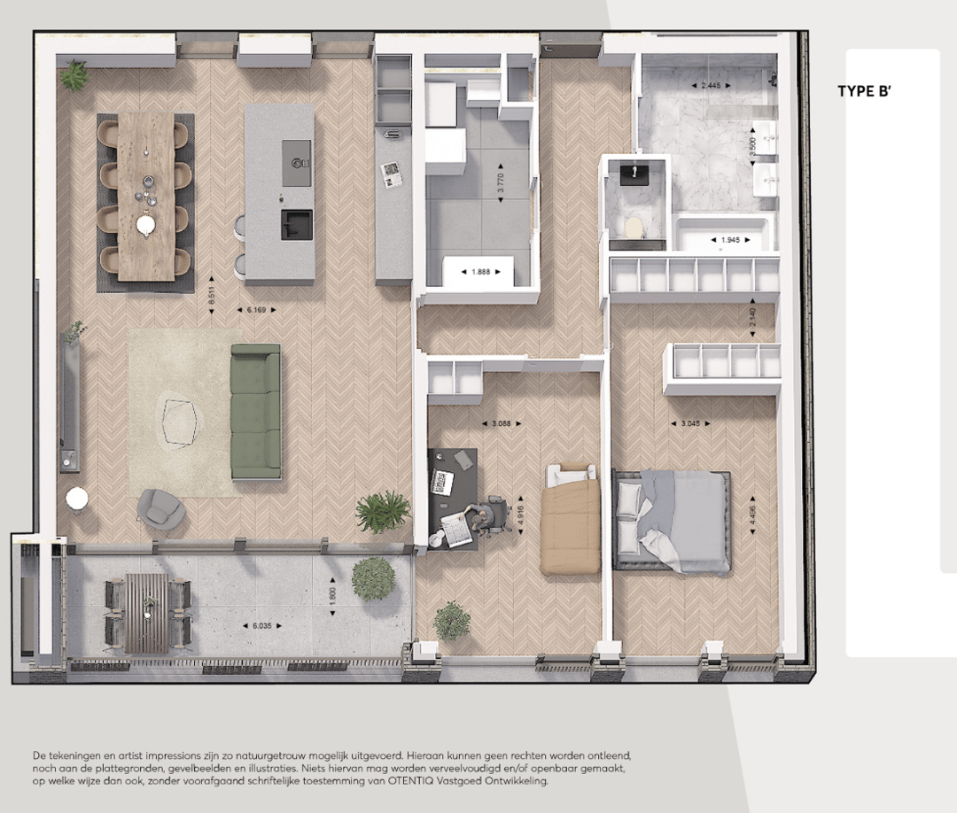 Photo 8 of Appartement type B' (Bouwnr. 4)