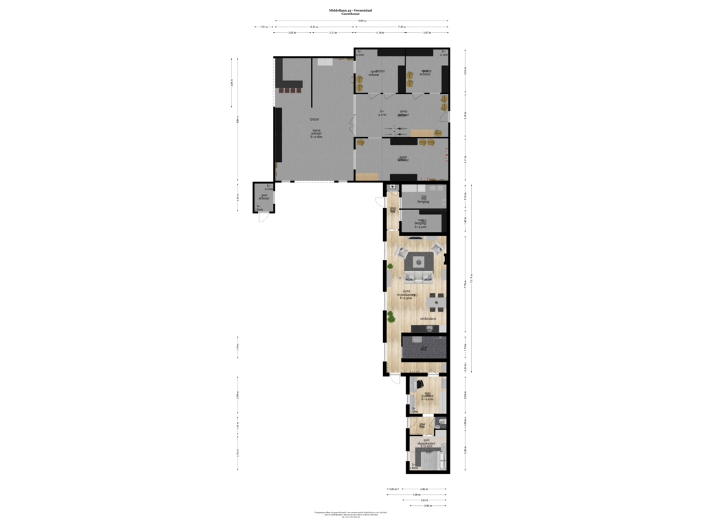 Bekijk plattegrond van GUESTHOUSE van Middellaan 42