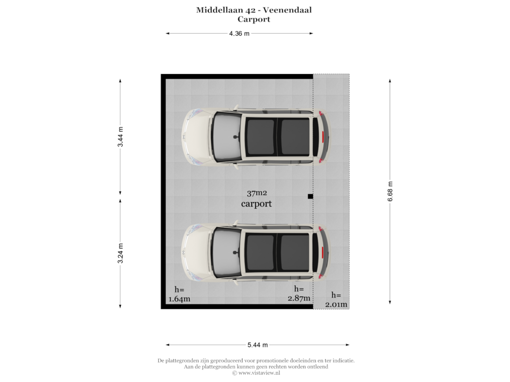 Bekijk plattegrond van CARPORT van Middellaan 42