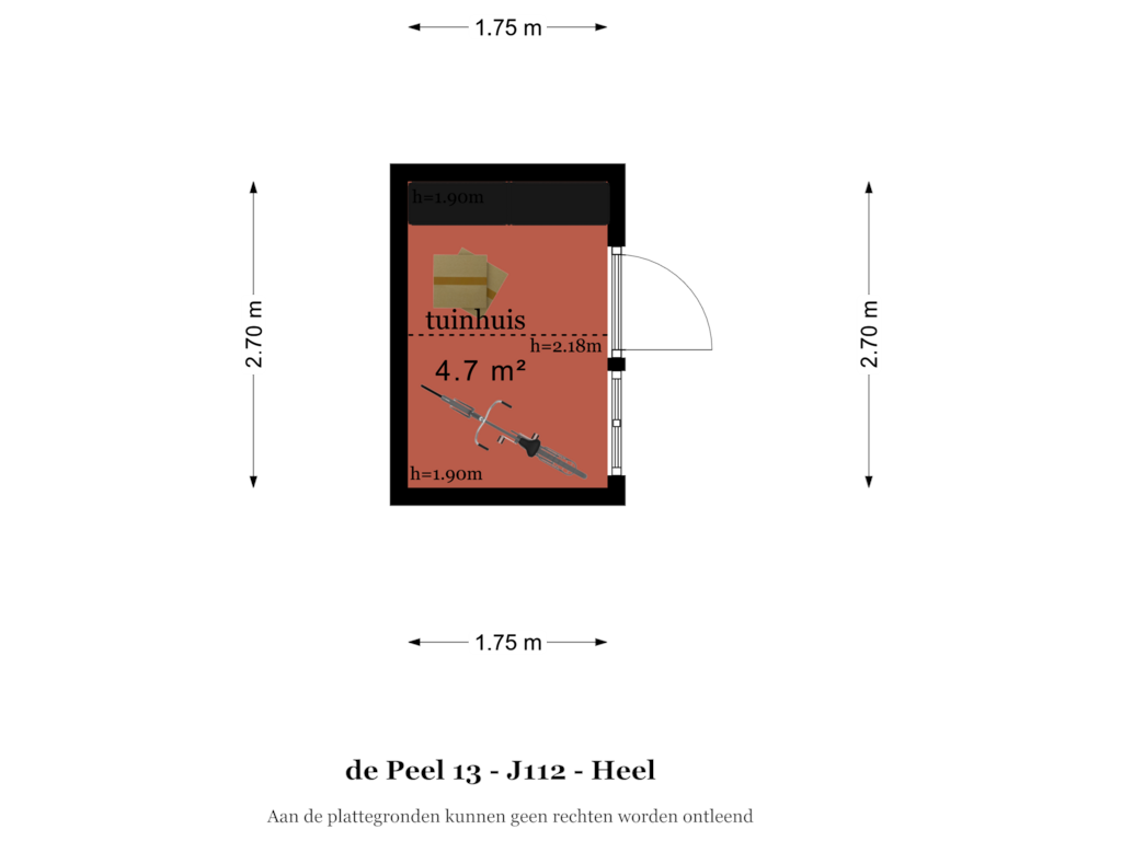 Bekijk plattegrond van TUINHUIS van De Peel 13-J112