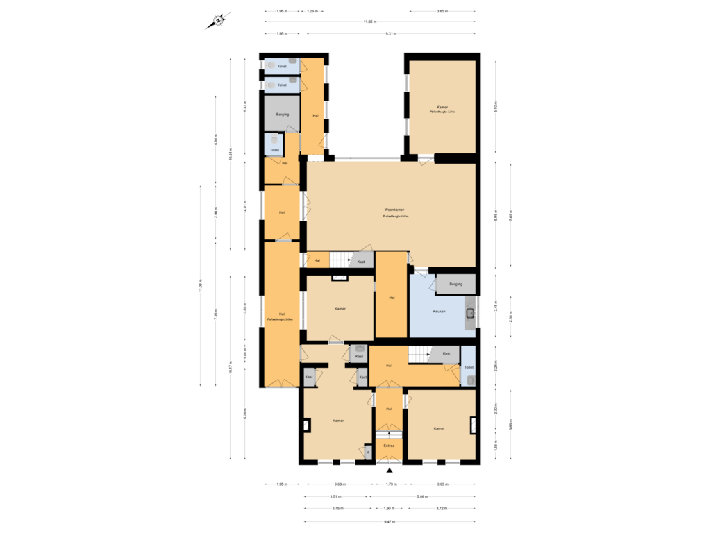 Bekijk plattegrond van Begane Grond van Hoflaan 134