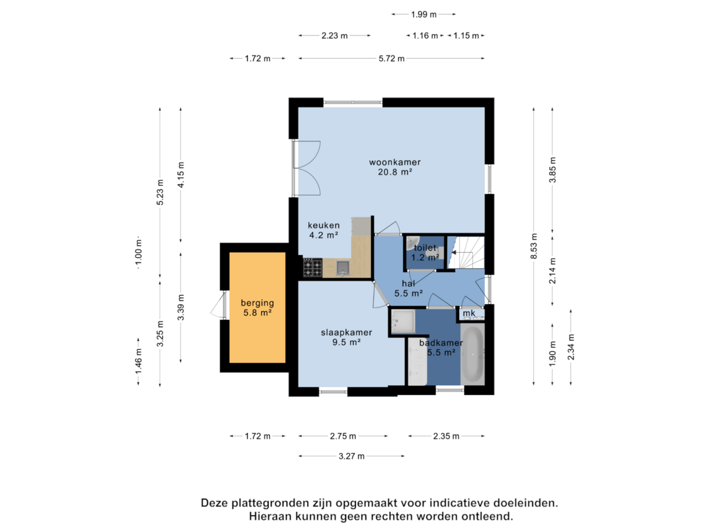 Bekijk plattegrond van Begane grond van Hunerwold State 68