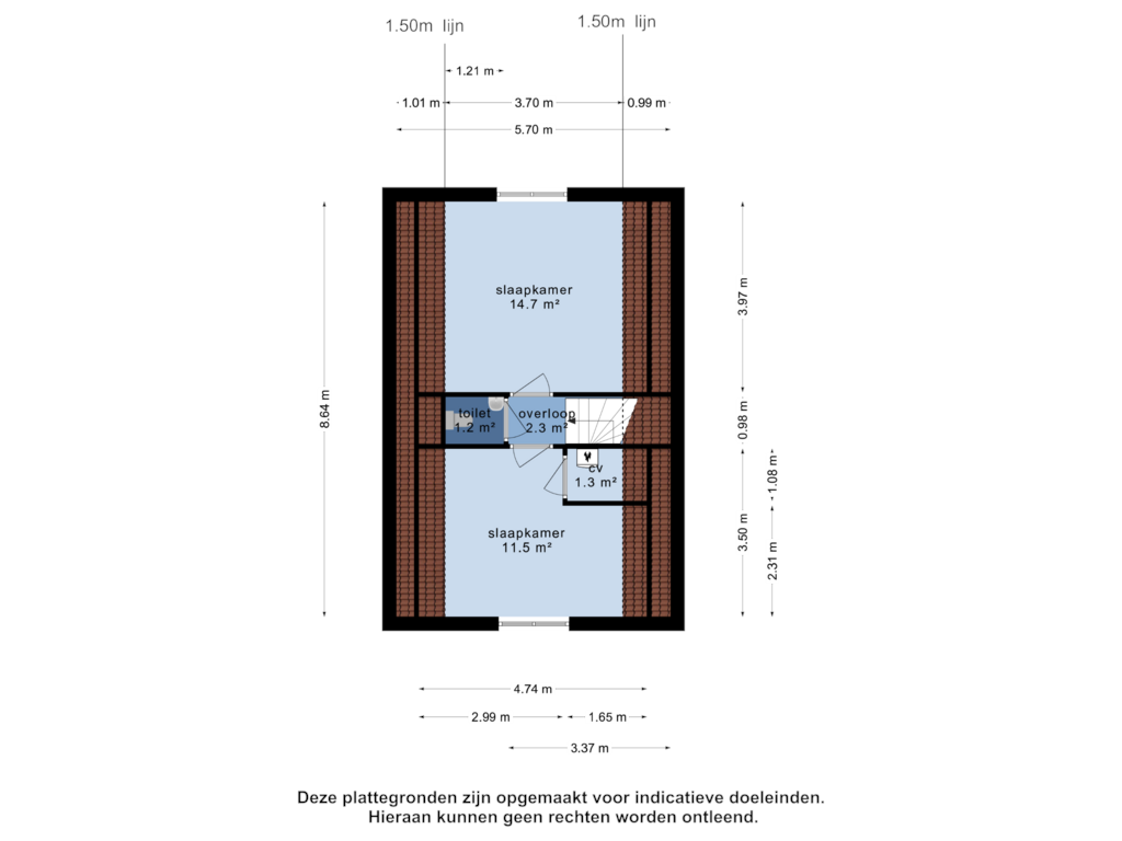 Bekijk plattegrond van 1e verdieping van Hunerwold State 68