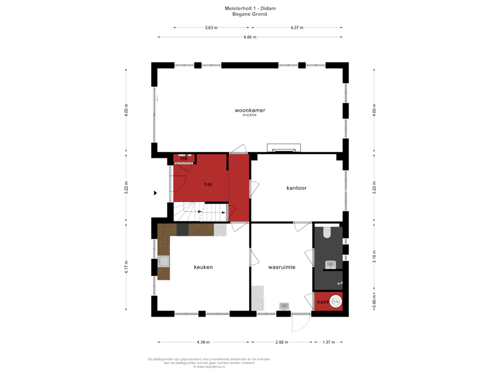 View floorplan of BEGANE GROND of Meisterholt 1