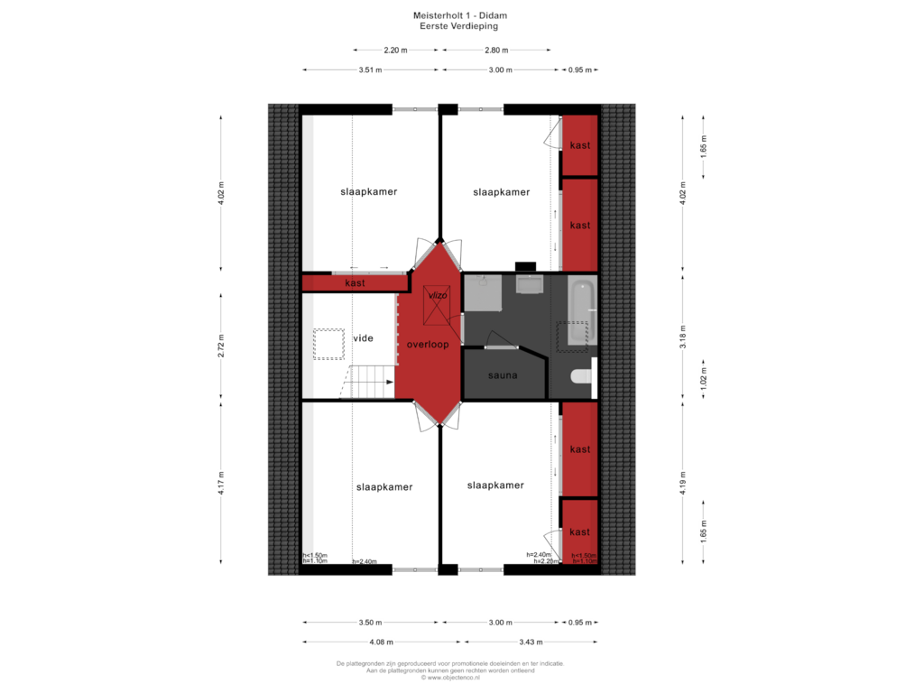 View floorplan of EERSTE VERDIEPING of Meisterholt 1