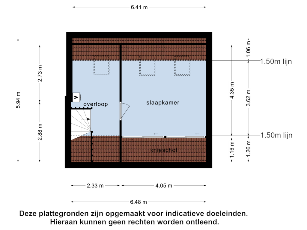 Bekijk plattegrond van 2e verdieping van Noordwal 27