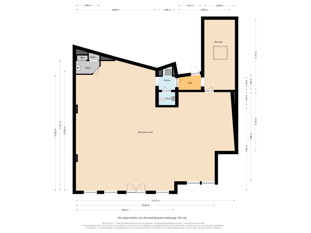 Bekijk plattegrond van Bedrijfspand van Markt 42