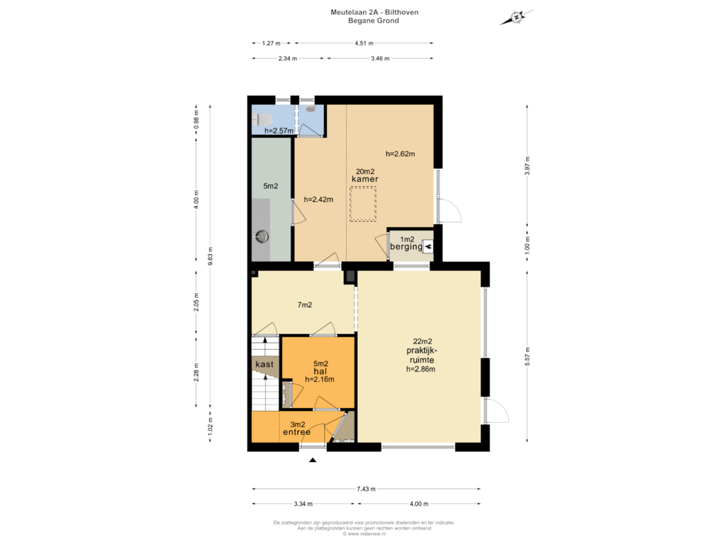 Bekijk plattegrond van BEGANE GROND van Meutelaan 2