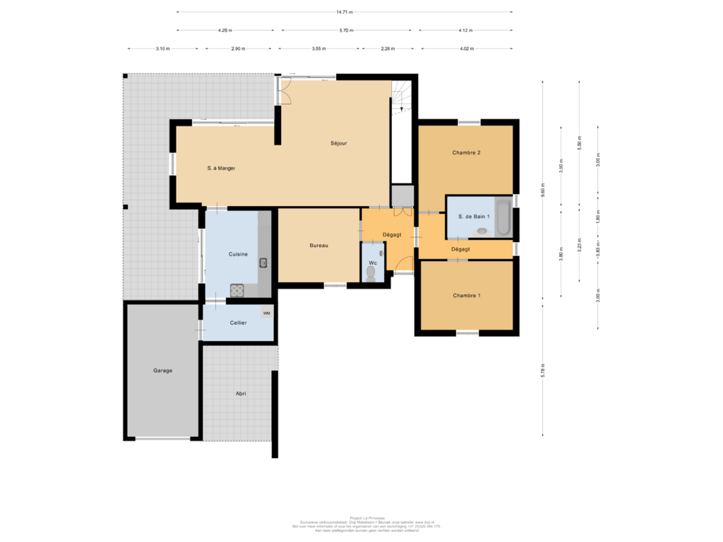 View floorplan of Begane grond of Boisdorli Villa 4