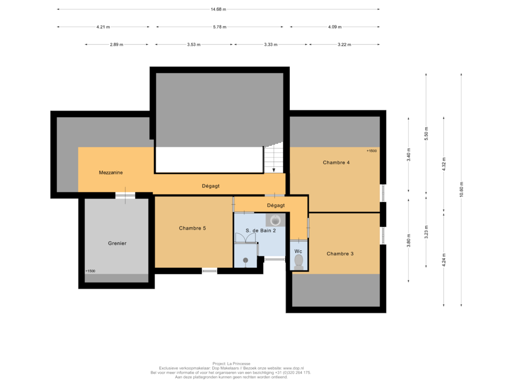 View floorplan of 1e verdieping of Boisdorli Villa 4