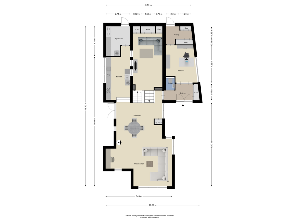 Bekijk plattegrond van Begane Grond van Luikerweg 84