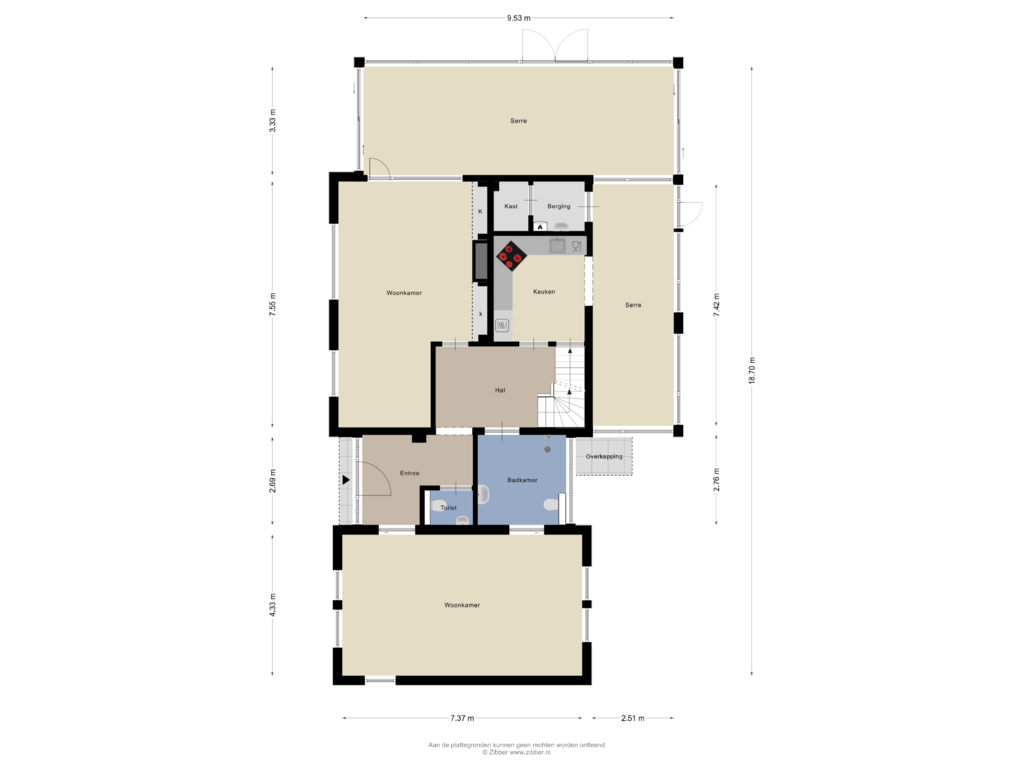 Bekijk plattegrond van Begane Grond van Kromstraat 111