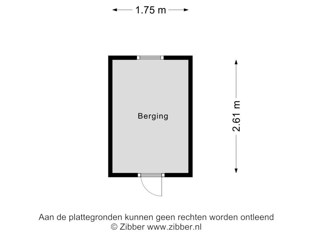 Bekijk plattegrond van Berging van Kromstraat 111